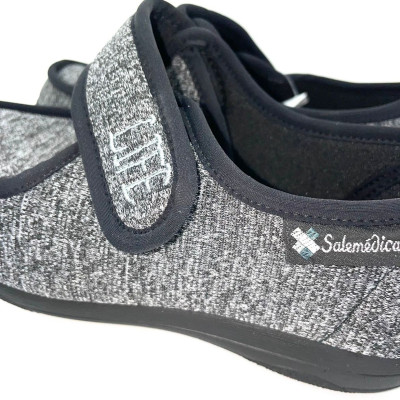 Calzado cómodo BRUMA - cerrada con velcro - gris