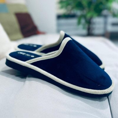 Zapatilla de casa ROMULO descalza velour azul