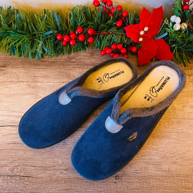 Zapatilla de casa descalza - Plumaflex azul marino