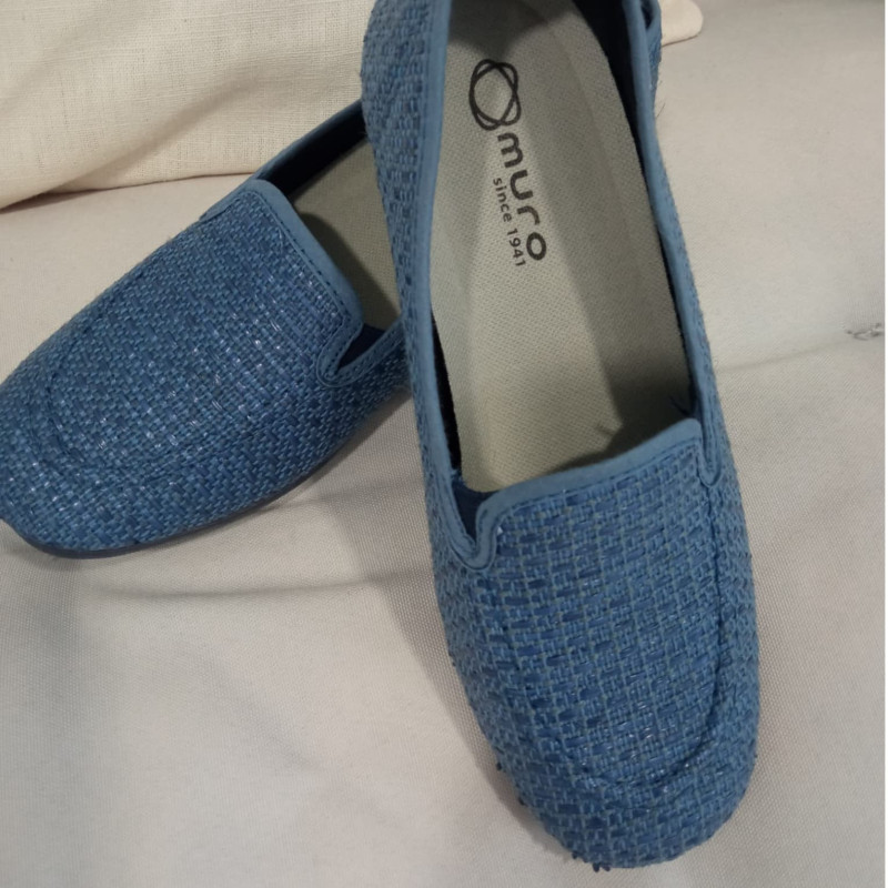 Mocasín CROCO - con cuña - índigo