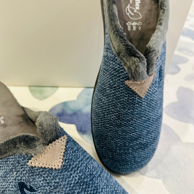 Zapatilla de casa MANAROLA - descalza Plumaflex azul