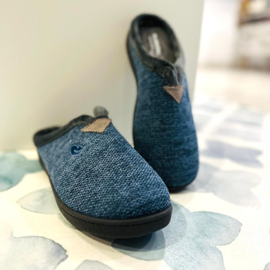 Zapatilla de casa MANAROLA - descalza Plumaflex azul