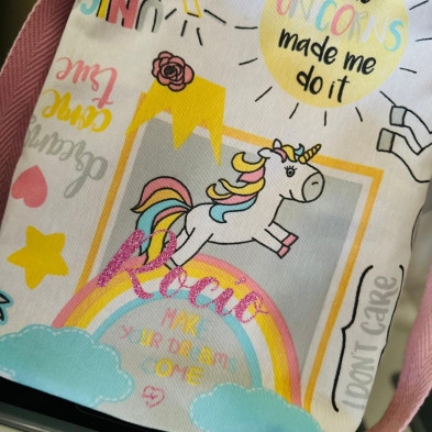 Mini Totebag mochila UNICORNIO - personalizable