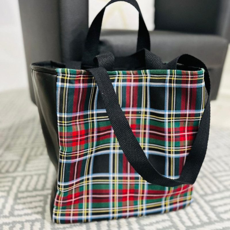 Totebag TARTAN combinado polipiel - personalizable