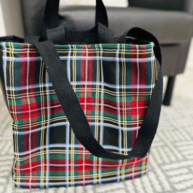 Totebag TARTAN combinado polipiel - personalizable