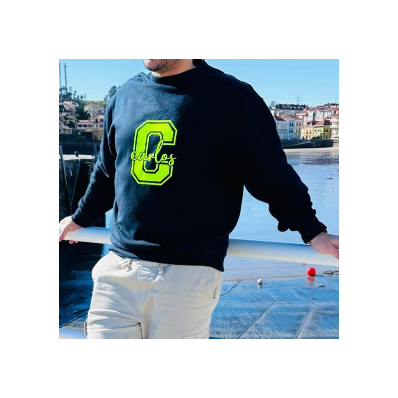 Sudadera unisex Inicial y/o nombre Grande - personalizable