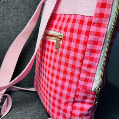 Mochila MARVE rojo/rosa - personalizable