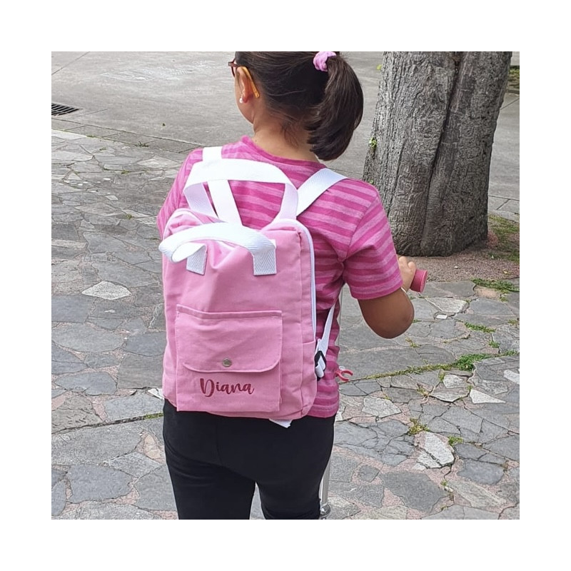 Mochila NATURE rosa - personalizable