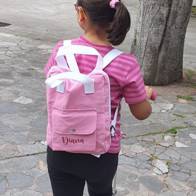 Mochila NATURE rosa - personalizable