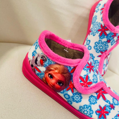 Zapatilla de casa infantil FROZEN - rosa y azul