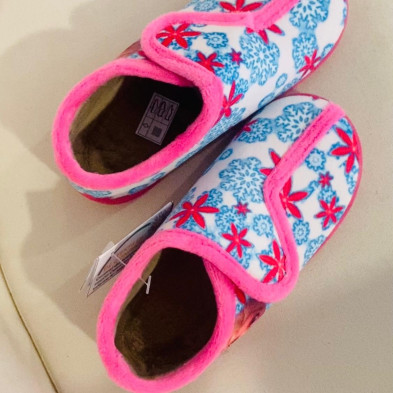 Zapatilla de casa infantil FROZEN - rosa y azul